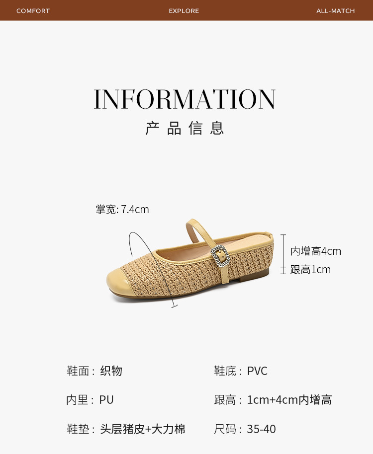 Sandal nữ hở mũi đính đá chuỗi mắt xích phong cách Pháp — MN33 màu vàng chi tiết 8