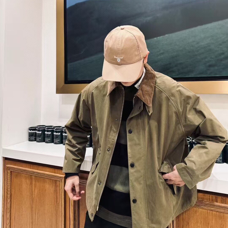 Cross-Border Barbour Os Reversible Transporter Loose-Fitting Unwaxed Jacket High Street Style Cross-Border Barbour Os Reversible Transporter Loose-Fitting Unwaxed Jacket High Street Style