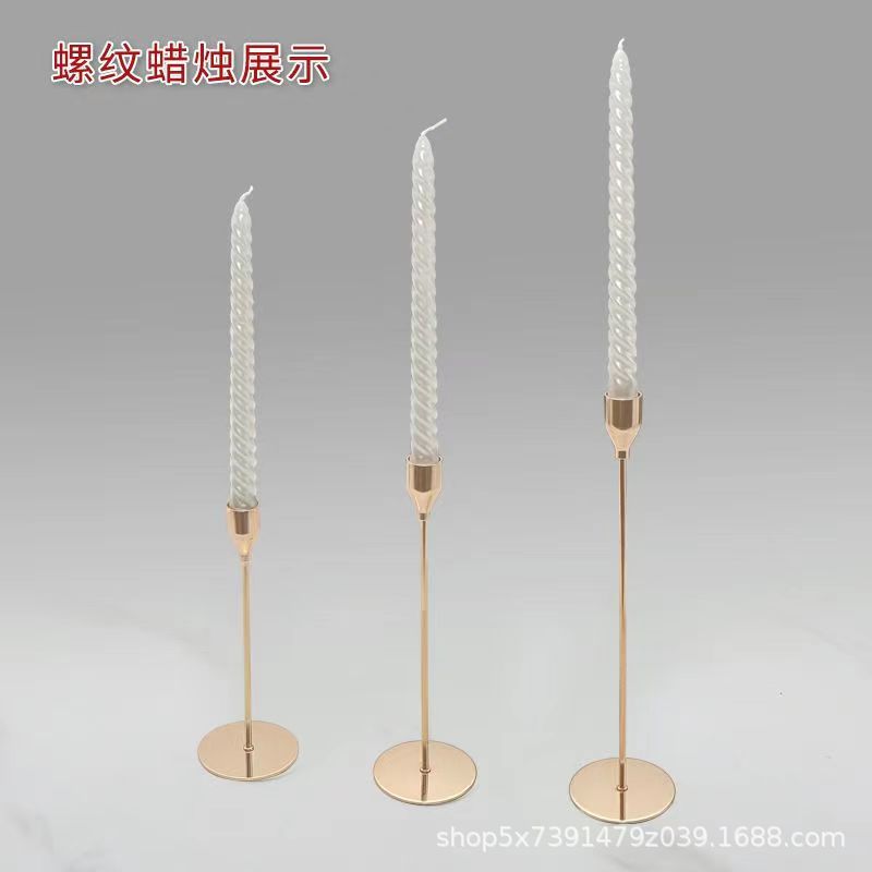 Vacaciones cumpleaños candelabro decoración oro luz lujo vela lámpara hogar occidental romántica boda vela cena Accesorios