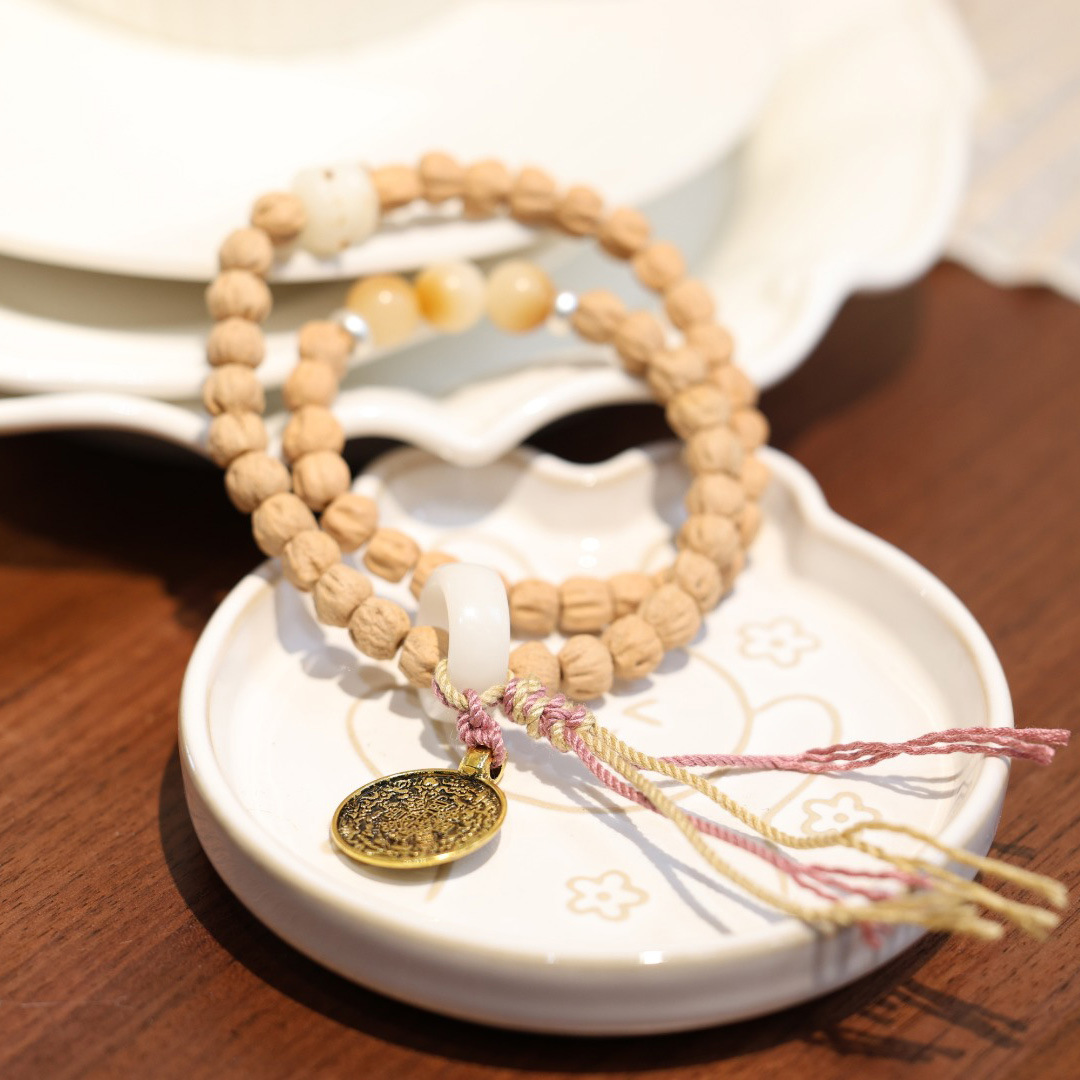 (2) NATURAL BODHI HANDSTRING LION WAKE DOUBLE CIRCLE   ڵ  ȭƮ JADE BODHI WEN ÷ ڿ   ÷Ʈ ÷ ڵ彺Ʈ ÷