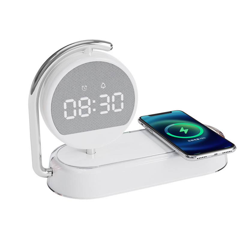 クリエイティブギフト携帯電話ワイヤレス充電器時計小夜灯三合一個性雰囲気灯学生誕生日プレゼント|undefined