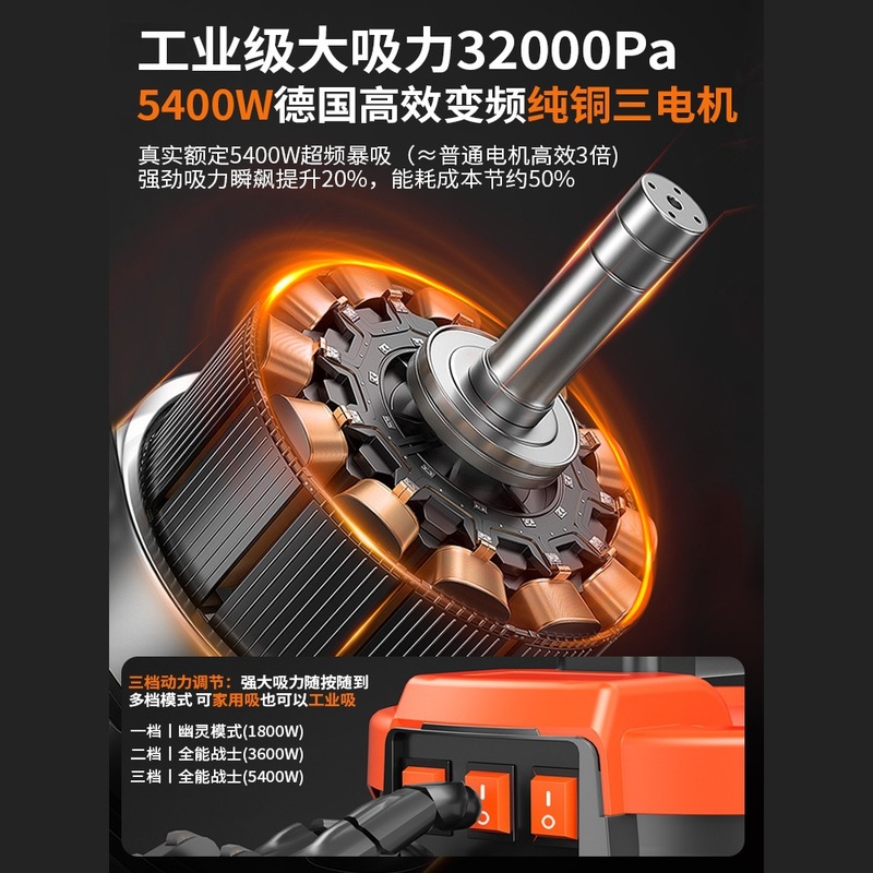 Han Nuo Wei 工業用掃除機 大吸引 商業用ハイパワー洗車 大型工場作業場倉庫集塵機|undefined