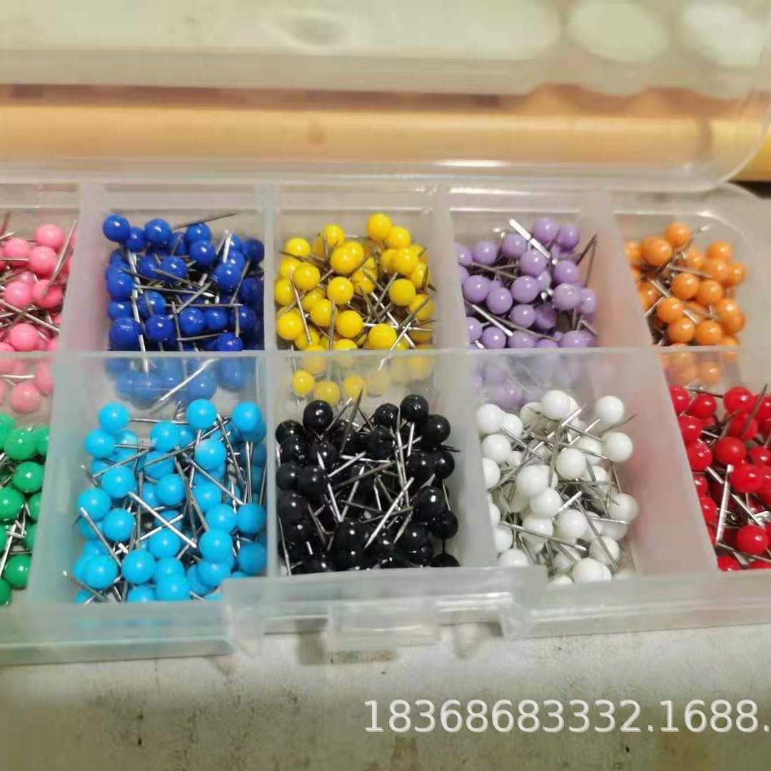 Color pin 15 color tierra pin artes de pesca PIN de acero inoxidable 1500 piezas PIN en caja