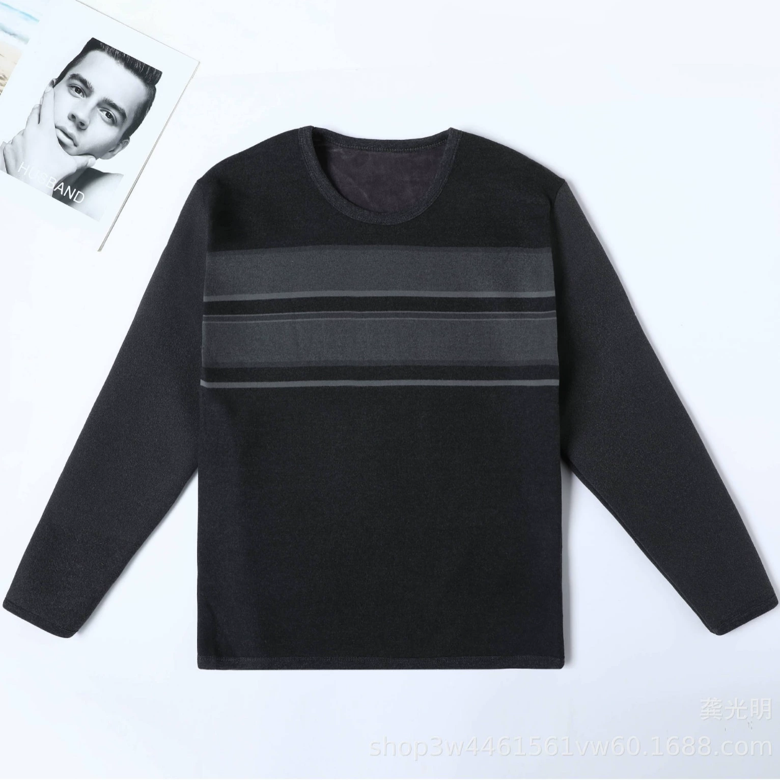 Термобелье мужское утолщение бархатное с подогревом нижняя рубашка большой размер осенняя одежда осенние брюки набор морозостойких зимних оптом