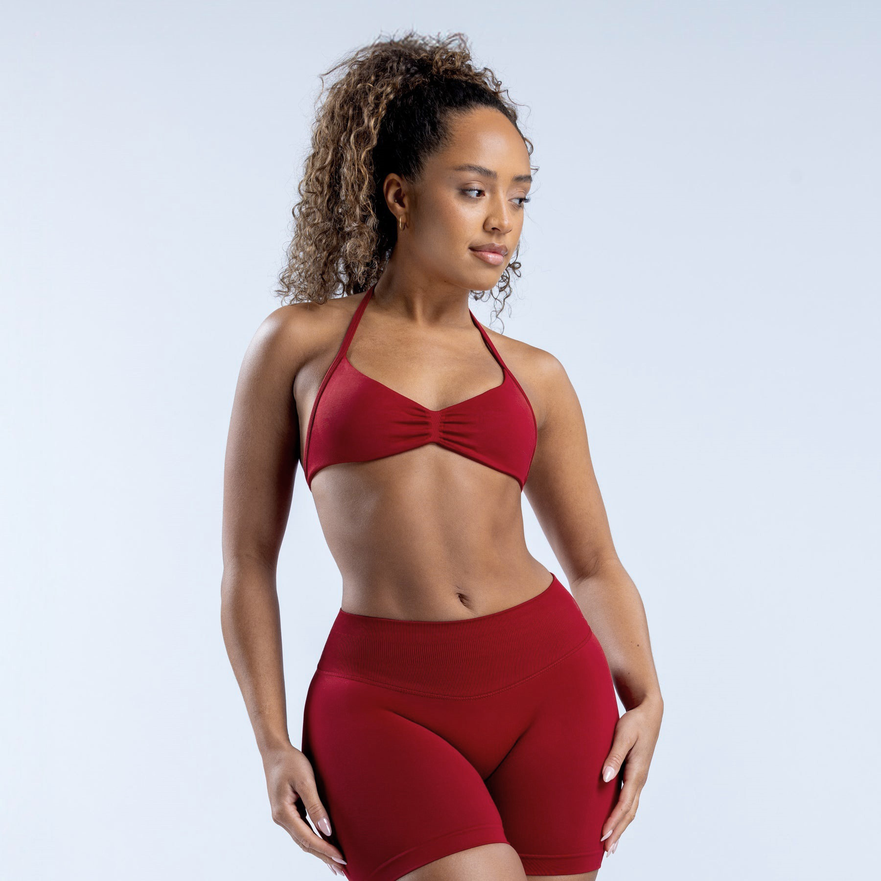 Bra deportivo de cuello colgante transfronterizo Europa y América nuevo entrenamiento físico ropa interior rápida secado yoga pequeño sujetador