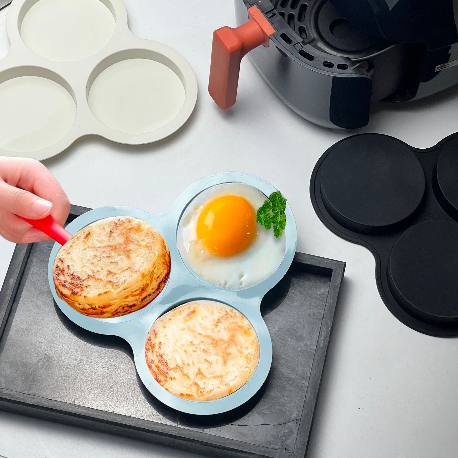 Molde Redondo para Huevos de 3 Cavidades de Silicona image 4