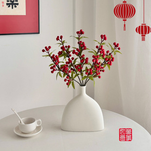 Fortune Fruit, Holly Fruit, Red Fruit, Artificial Flower Decoration, Living Room, New Year's Eve, Housewarming, Fortune Decoration, Photo Props