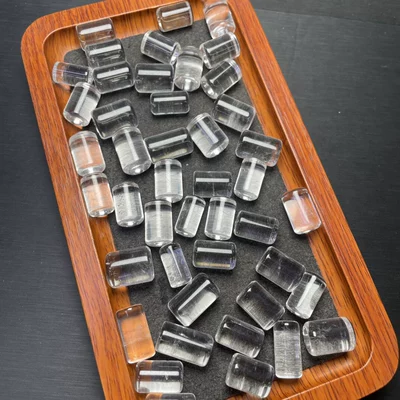 Natural White Crystal Cylindrical Barrel Zərgərlik ara hissələri