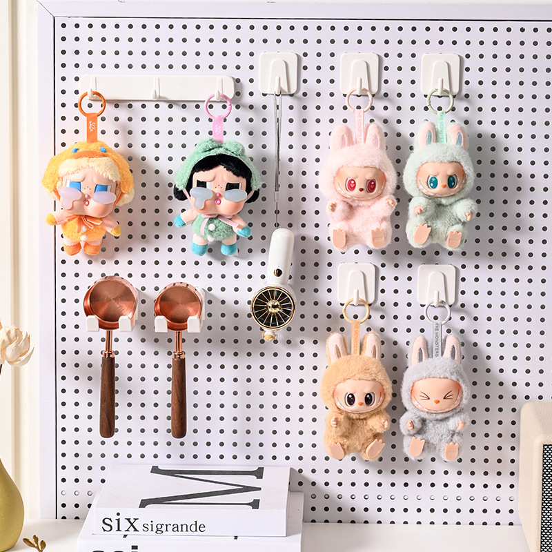 Storage Box Hanging on Metal Perforated Board 16-Hole Center Distance Storage Rack Round Hole Accessories Parts Storage Box