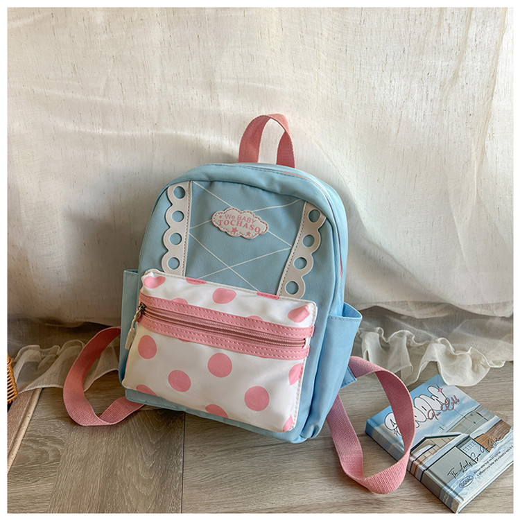 Waterproof Anti-theft Polka Dots Lace School Kids Backpack display picture 23