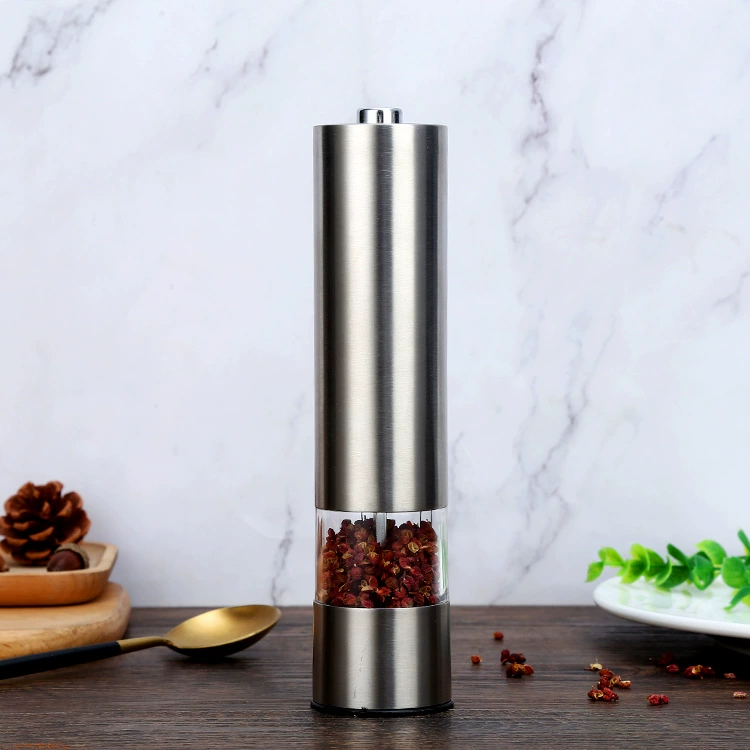 Немецкая многофункциональная электрическая мельница для перца портативная шлифовальная бутылка из нержавеющей стали черный перец Регулируемая мельница