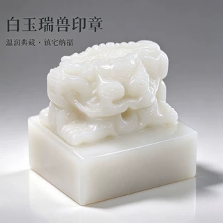 印章玉玺摆饰天然阿富汗玉玉石双头玉玺印章创意会销礼品摆件