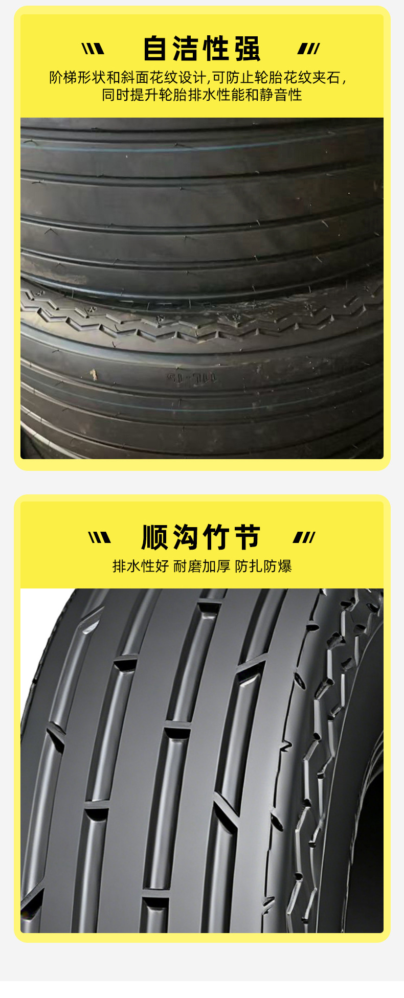 Multi-specification tractor tires for field farming, claw pattern tires, wear-resistant 650-16 agricultural rubber tires