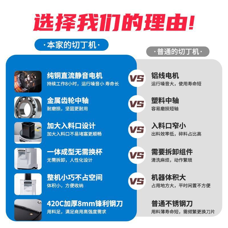 Cortador de verduras comercial nuevo rabanos cortadores de papas cebolla cortador de frutas cortador de seda cortador de verduras eléctrico