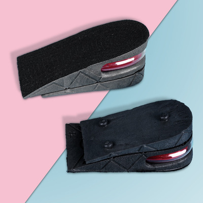 invisible The increase in Insole Heel Semi-pad air cushion elastic shock absorption Heel Men and women double-deck adjust 3-5cm