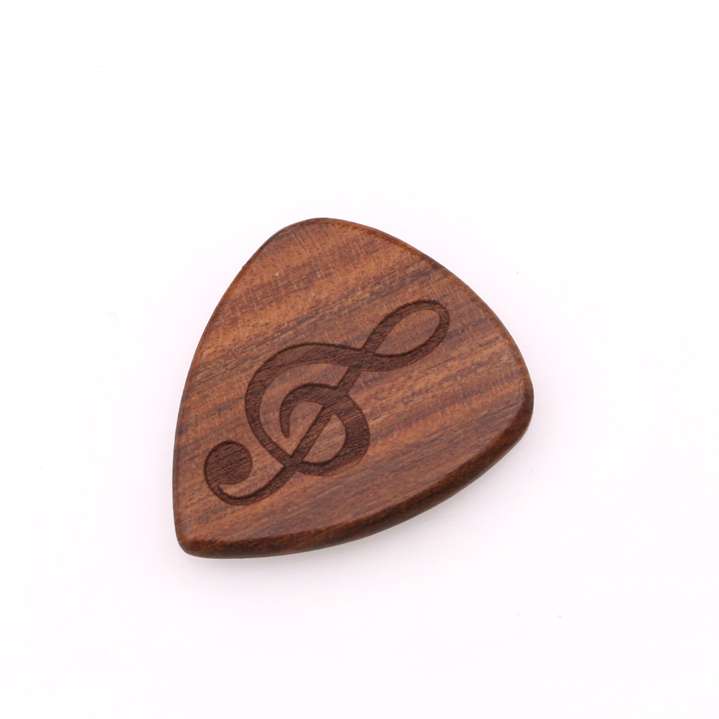 Color Block Notes Wood Guitar Pick 1 Piece display picture 3