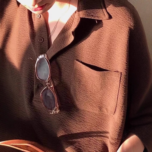 Japanese-style honeycomb collar POLO shirt for men, Hong Kong-style niche cool loose retro city boy workwear short-sleeved T-shirt