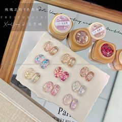 花思蝶-9色玫瑰之约闪闪亮片胶系列美甲素材光疗胶5g罐装甲油胶