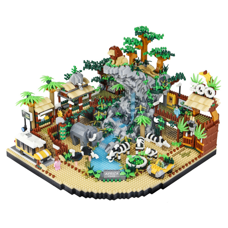 Co-Creative 823 Zoo-Desert Park Modelo de construcción de diamantes de micro partículas ensambladas ladrillos de construcción regalo de juguetes image 7