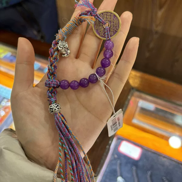 Ethnic Style Hand Rope New Chinese Style Ancient Style Tassel Bracelet National Tide Xizang Style Handmade Woven Bracelet Special for Live Broadcast in Scenic Spot
