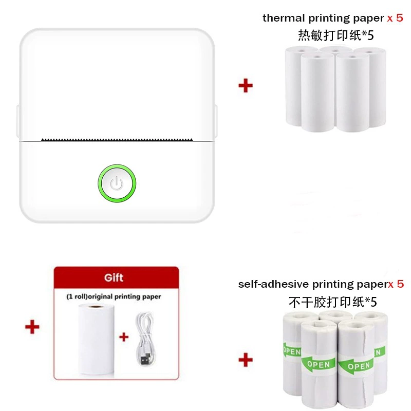 Handheld Wireless Printer X6, Bluetooth Mobile Photo Printer, Compact Portable 135×60×155mm