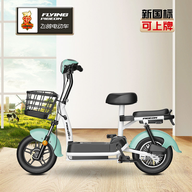 Flying pigeon niño pequeño coche eléctrico nuevo estándar nacional 48v dos ruedas adulto batería coche al por mayor entidad especial