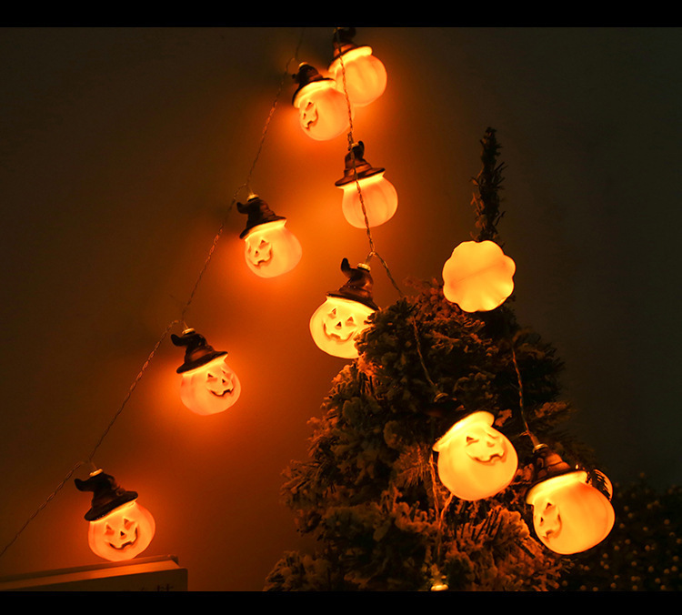 Lanterna a LED con ciondolo a forma di cappello da mago, decorazione per feste in casa stregata, per Halloween, colore: nero_voghion.com