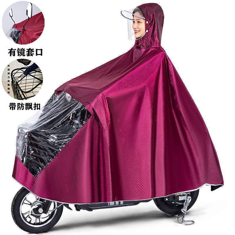 Electric Car Raincoat Men's and Women's Special Motorcycle Battery Car Increase New Long Full-body Rainstorm-proof Poncho