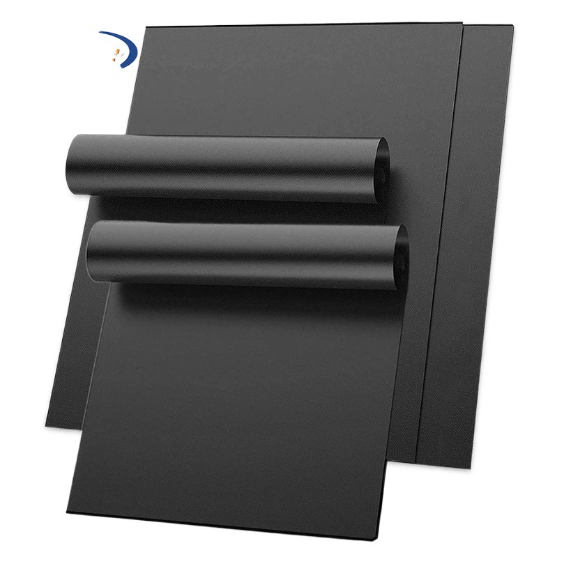 Коврик для гриля из пищевого антипригарного материала, тефлоновая форма для выпечки, устойчивая к высоким температурам, для использования на открытом воздухе, черный коврик для духовки