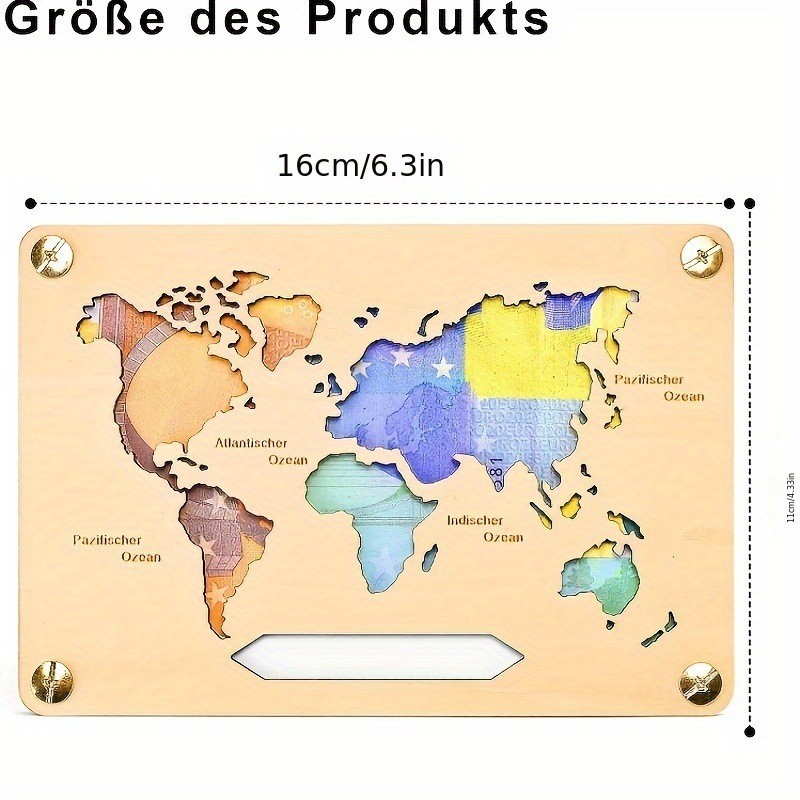 クロスボーダー Amazon 木製キャッシュマネークリップ装飾ホリデーパーティー木製ラブマップギフト包装ギフト|undefined