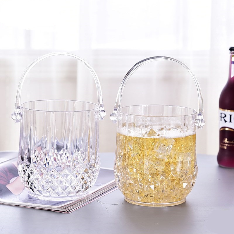 Acrylic ice bucket beer ice bucket plastic creative bar KTV champagne bucket ice cube bucket color ice bucket ice clip
