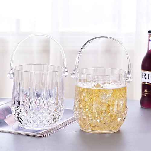 Acrylic ice bucket beer ice bucket plastic creative bar KTV champagne bucket ice cube bucket color ice bucket ice clip