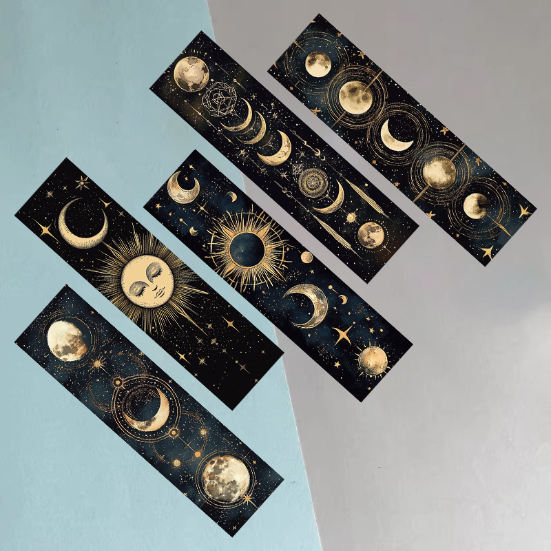 68g Weight Bookmark Stationery Type a Pack of 30 Quantity School, Graduation Occasion Paper Material Sun, Star, Moon Pattern Cute, Vintage Style Style A Pack Of 30 Sun Star Moon School Graduation Paper Cute Vintage Style Bookmark 4