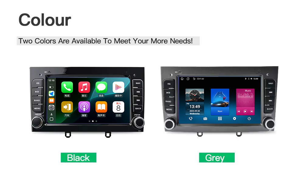 Cross-Border 7inch Car-Mounted Carplay Android 13 Logo 308/408 Connected Multimedia Gps Navigation 2010-16