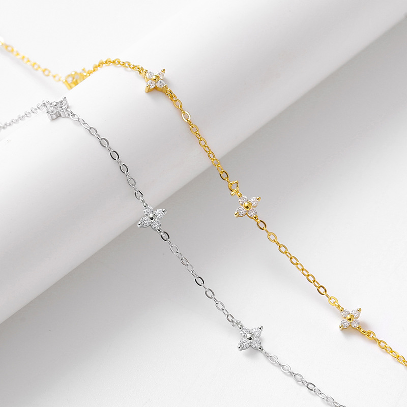 1 Piece 925 Sterling Silver Cross 925 Sterling Silver Cable Chain Necklace display picture 1