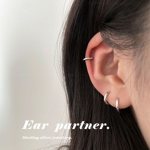 S925 Silver Hoop Earrings for Women, Ear Studs with Bone Pins, Small Hole for Piercings, Unique and High-End Style, Plain Circle Earrings with Pins, Women's Earrings