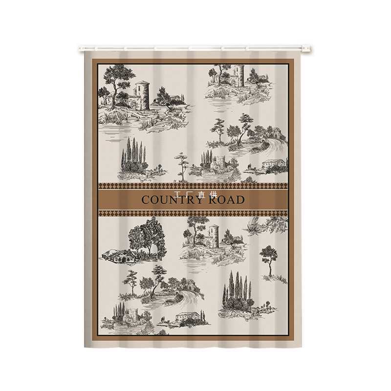 American light luxury drum washing machine curtain balcony cabinet door curtain waterproof cover cloth cabinet dustproof curtain cover