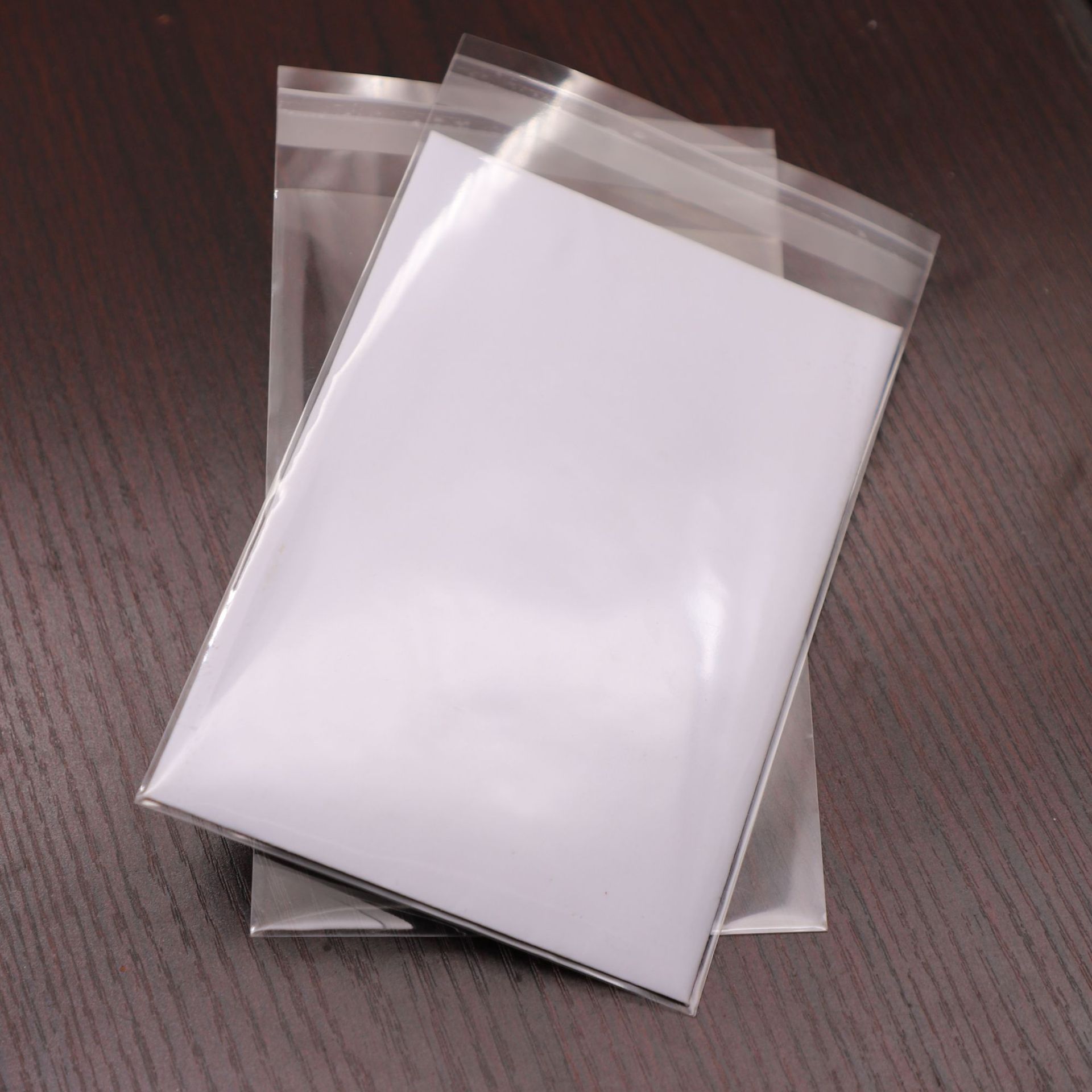 塘厦胶袋厂现货批发加厚透明OPP自封袋方形明信片贺卡防尘保护膜
