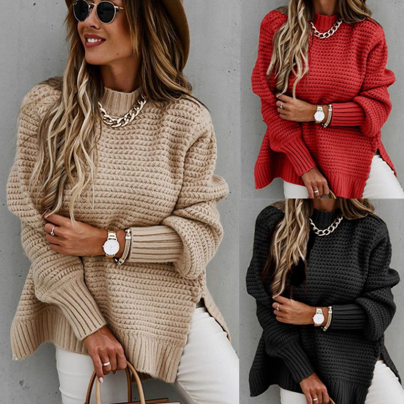 Suéter de Punto Holgado y Estilo Casual para Mujer, Otoño-Invierno 2025, Comercio Electrónico Transfronterizo en AliExpress y Amazon image 3
