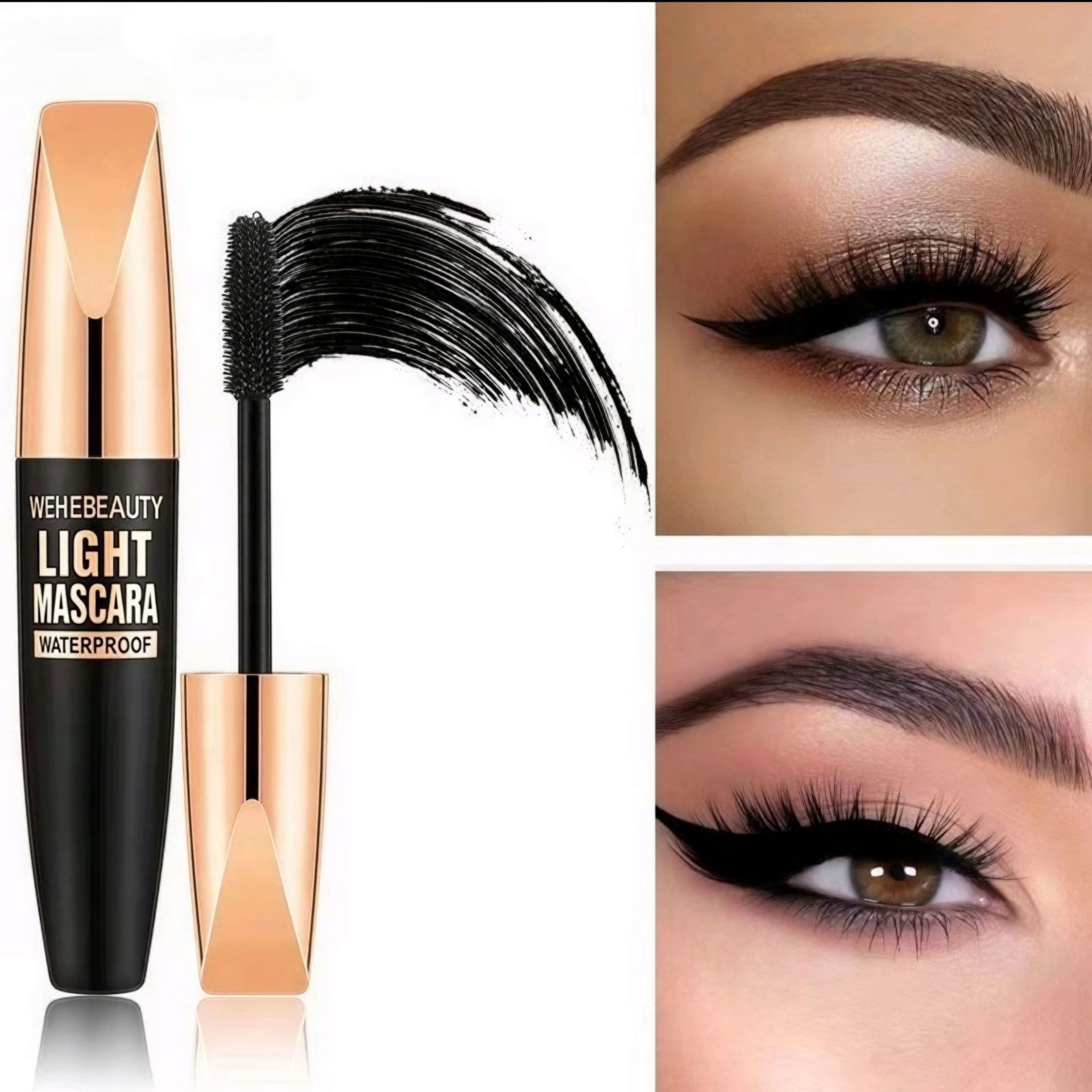 Mascara Plump Curly Long Thick Waterproof Not Smudge Long-lasting Eyelashes