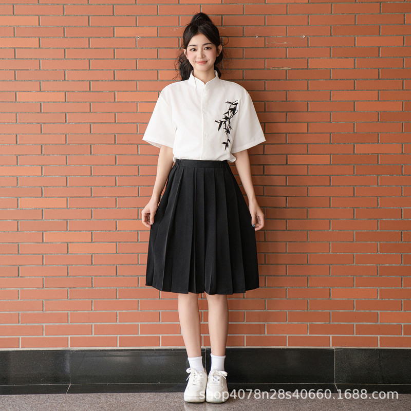 国风中式初高中大学生汉服诗歌朗诵合唱运动会演出服朗诵毕业班服|undefined