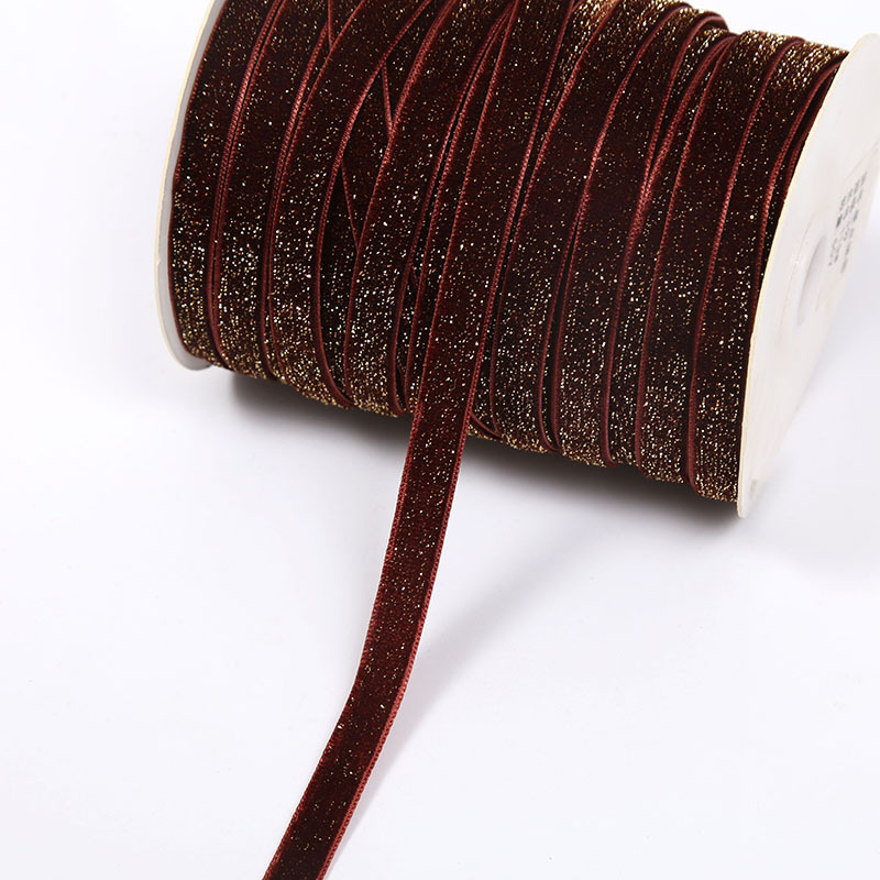 Golden Star Point clip de cinturón de terciopelo de seda dorada de terciopelo de una sola cara accesorios de ropa de una sola cara cinta decorativa pequeña orden se puede arreglar