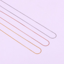 X4-113a时尚韩国316L节子裸链项链 不过敏百搭素链焊口钛钢锁骨链