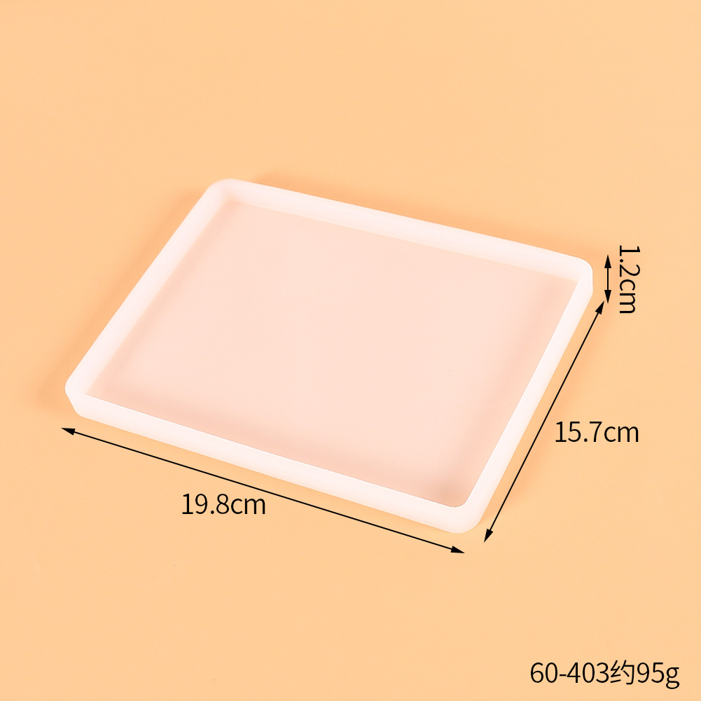 DIY cristal epoxi molde de pastel de silicona amor redondo cuadrado rectangular Mesa posavasos Decoración