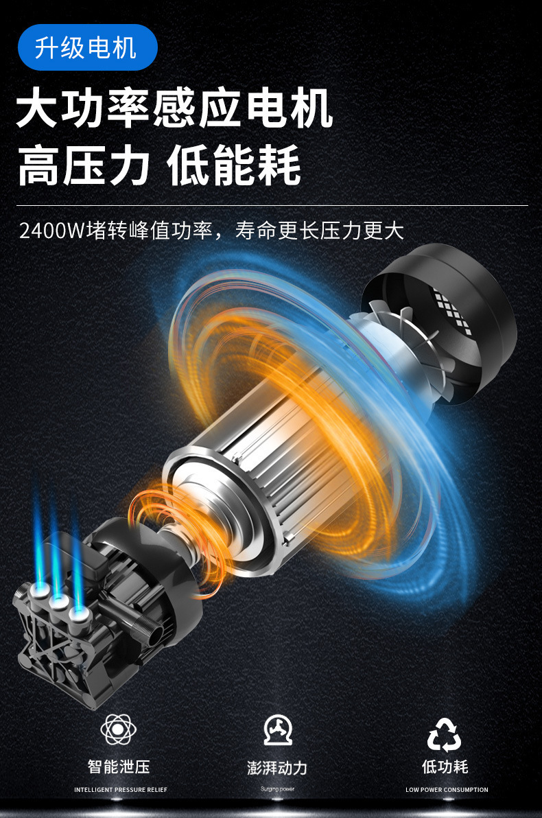 Manufacturers 220V high-pressure car washing machine household self-service car washing artifact high-power portable car washing water generation