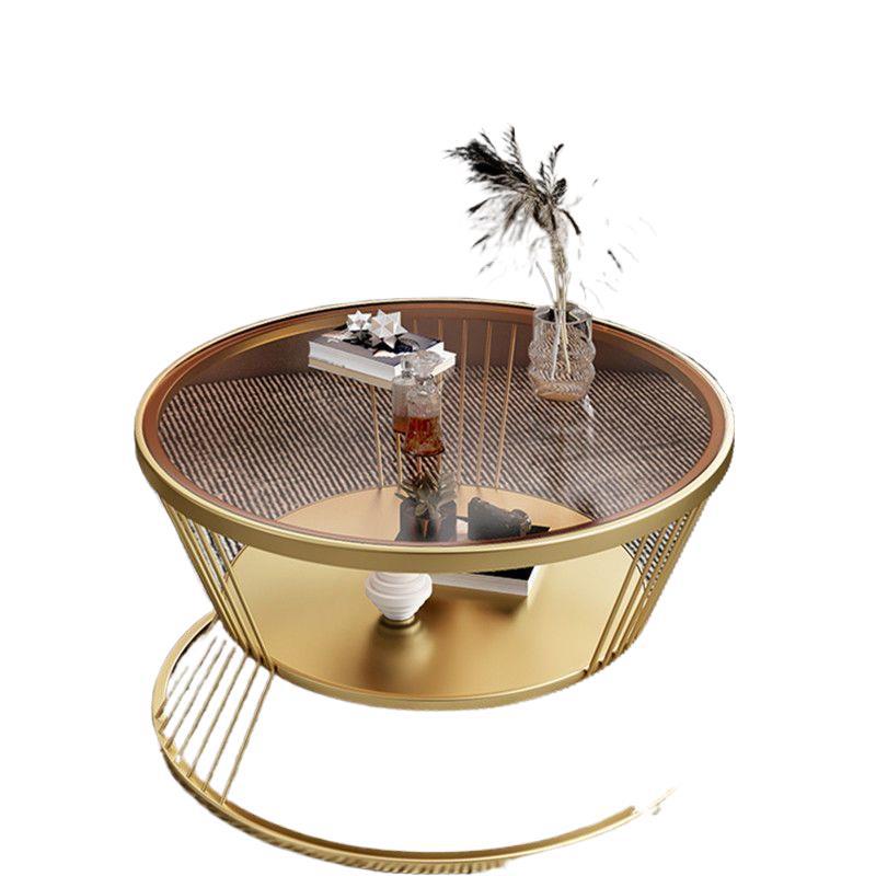 Red famosa moderna italiana Changhong tabla de té de vidrio temperado pequeña sala de estar redonda mini mesas domésticas minimalistas