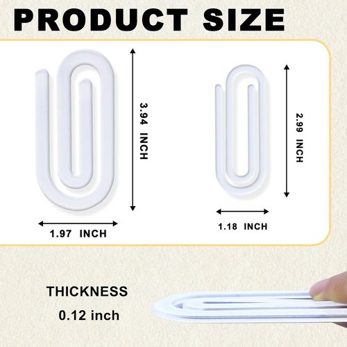 Heat transfer acrylic paper clip for student notebooks, document files, and card holders