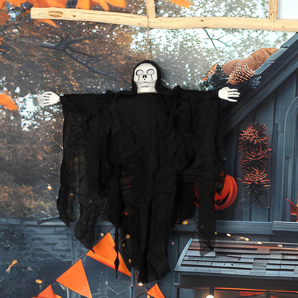 Halloween transfronterizo, fantasmas colgantes, resplandor, sonido eléctrico, dioses de la muerte, adornos de calavera, bares de casas embrujadas, accesorios de decoración de fiestas