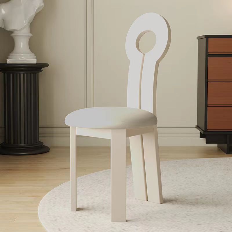 Silla de comedor de madera maciza medieval silla de respaldo de madera maciza moderna simple estilo nórdico arte francés silla de llaves retro