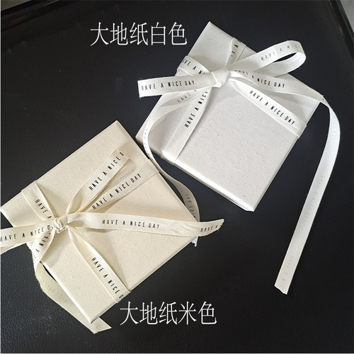Earth Paper Wild Clay Stone Paper Granule Paper Little Red Book Cross-border Jewelry Packaging Box Ring Earring Bracelet 